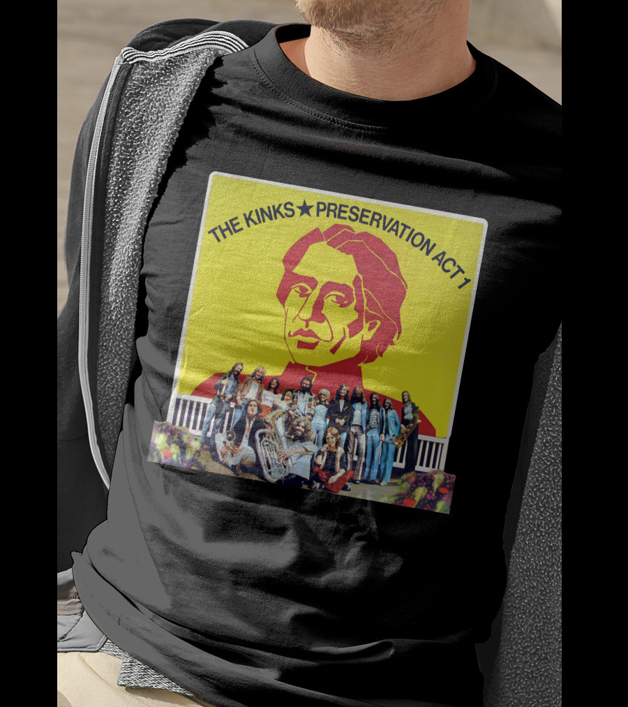 The Kinks Preservation Act 1 Album Cover Art With Band Members T-Shirt