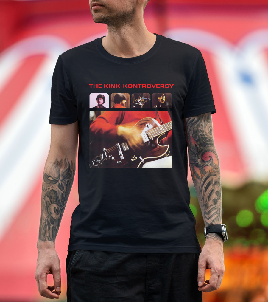 The Kinks The Kink Kontroversy Album Cover Guitar Montage T-Shirt