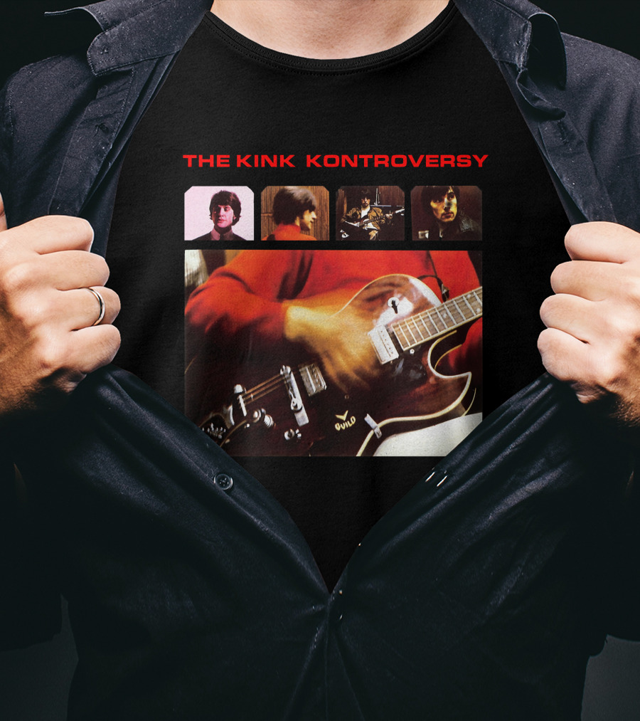 The Kinks The Kink Kontroversy Album Cover Guitar Montage T-Shirt