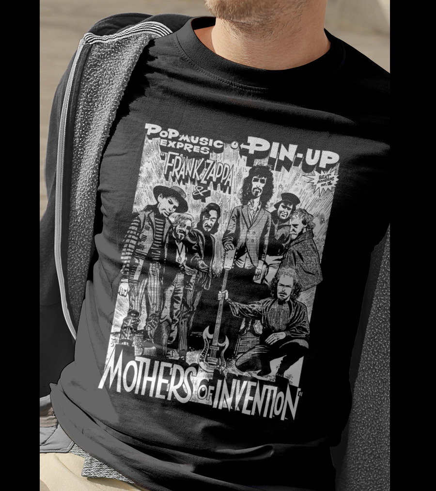 Pop Music Expres Pin-Up Frank Zappa Mothers Of Invention T-Shirt