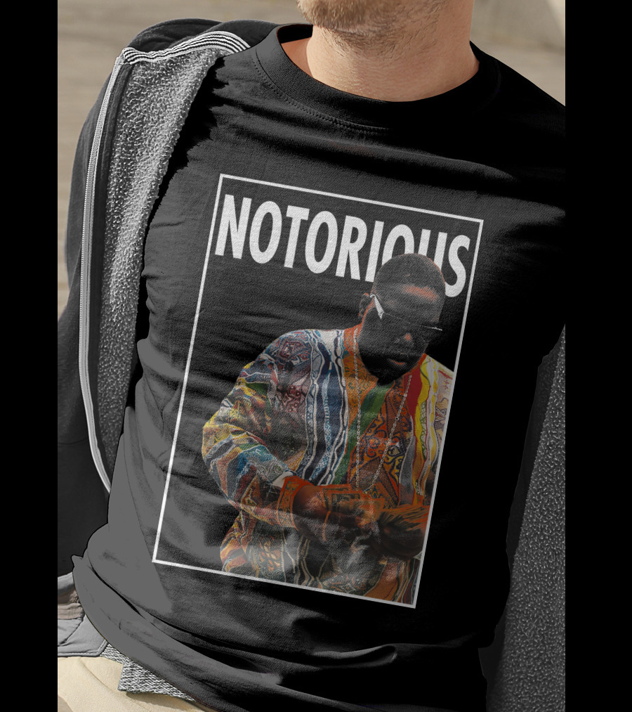Notorious Coogi Sweater And Sunglasses Iconic Style T-Shirt