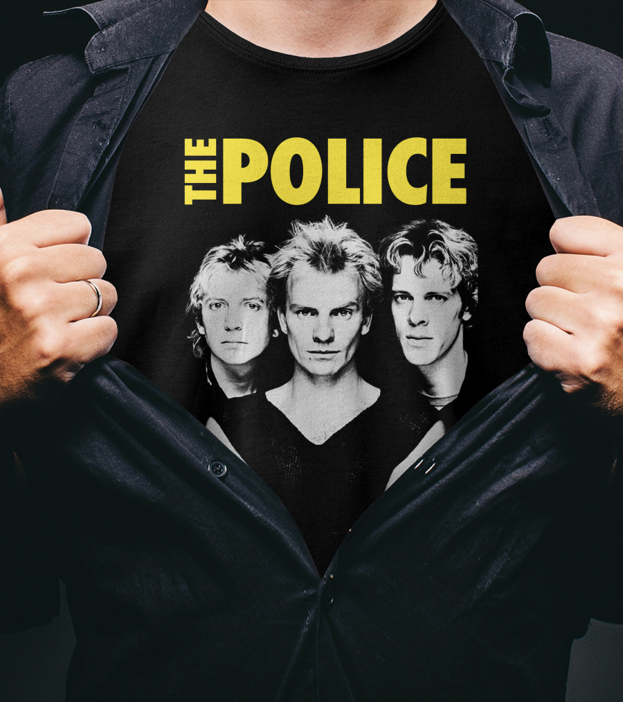 The Police Band Black And White T-Shirt