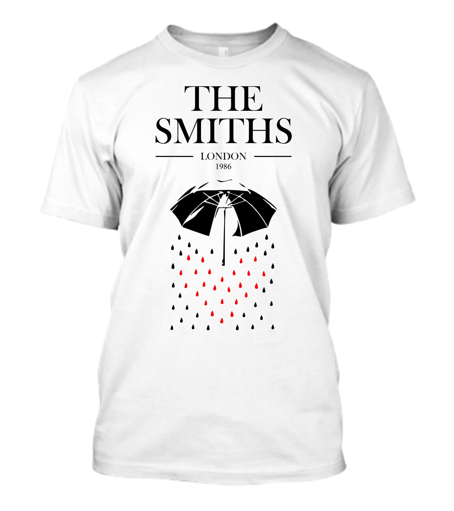 The Smiths London 1986 Umbrella Raindrops T-Shirt