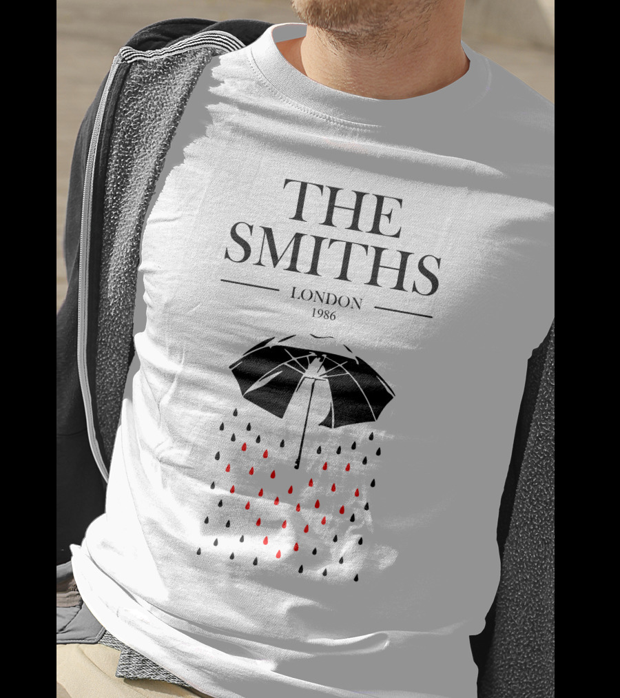 The Smiths London 1986 Umbrella Raindrops T-Shirt