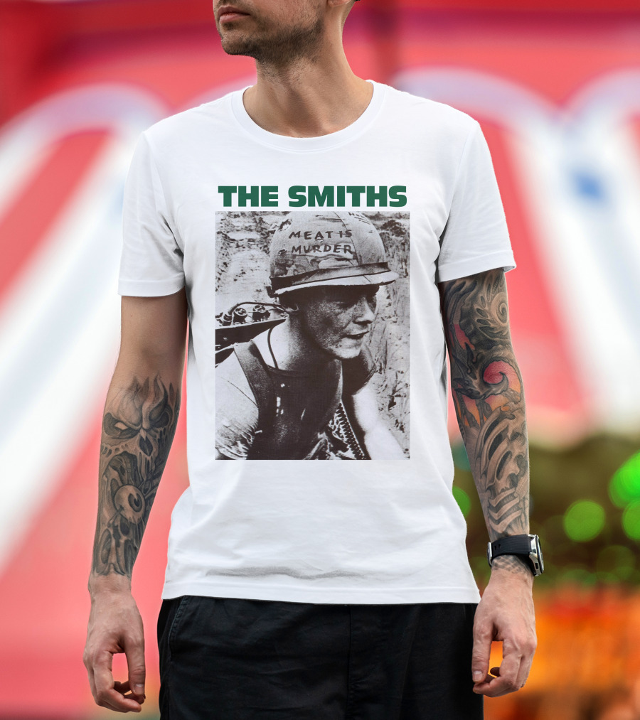 The Smiths Meat Is Murder Vintage Soldier Helmet T-Shirt
