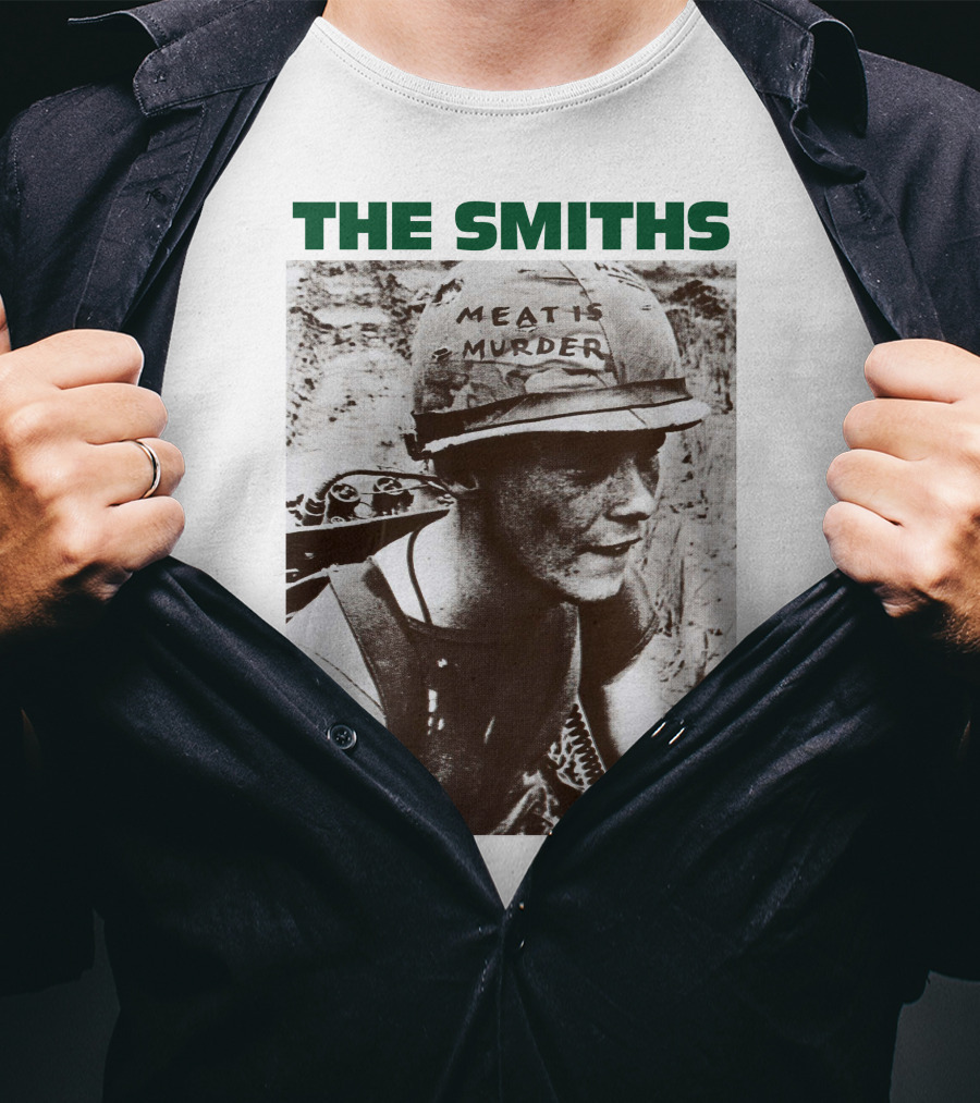 The Smiths Meat Is Murder Vintage Soldier Helmet T-Shirt