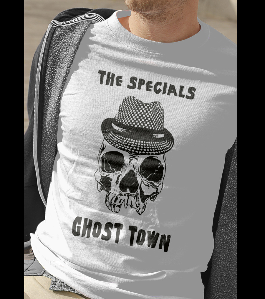 The Specials Ghost Town Skull Hat T-Shirt