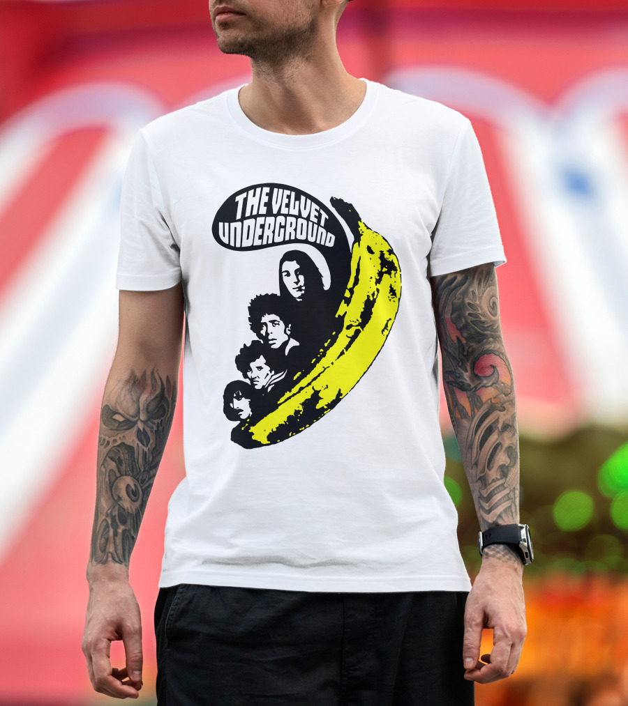 The Velvet Underground Iconic Banana Art Featuring Band Members T-Shirt
