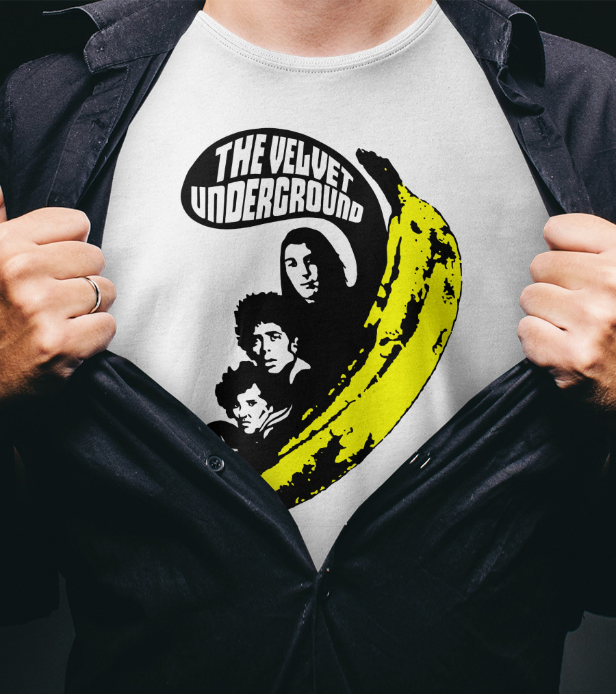 The Velvet Underground Iconic Banana Art Featuring Band Members T-Shirt