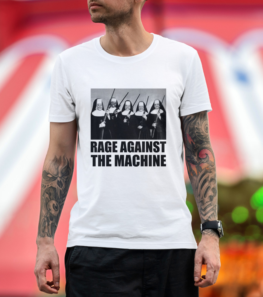 Rage Against The Machine Nuns With Guns Photomontage T-Shirt