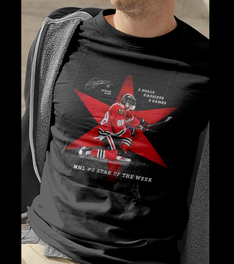 Patrick Kane Chicago Blackhawks Nhl #2 Star Of The Week T-Shirt