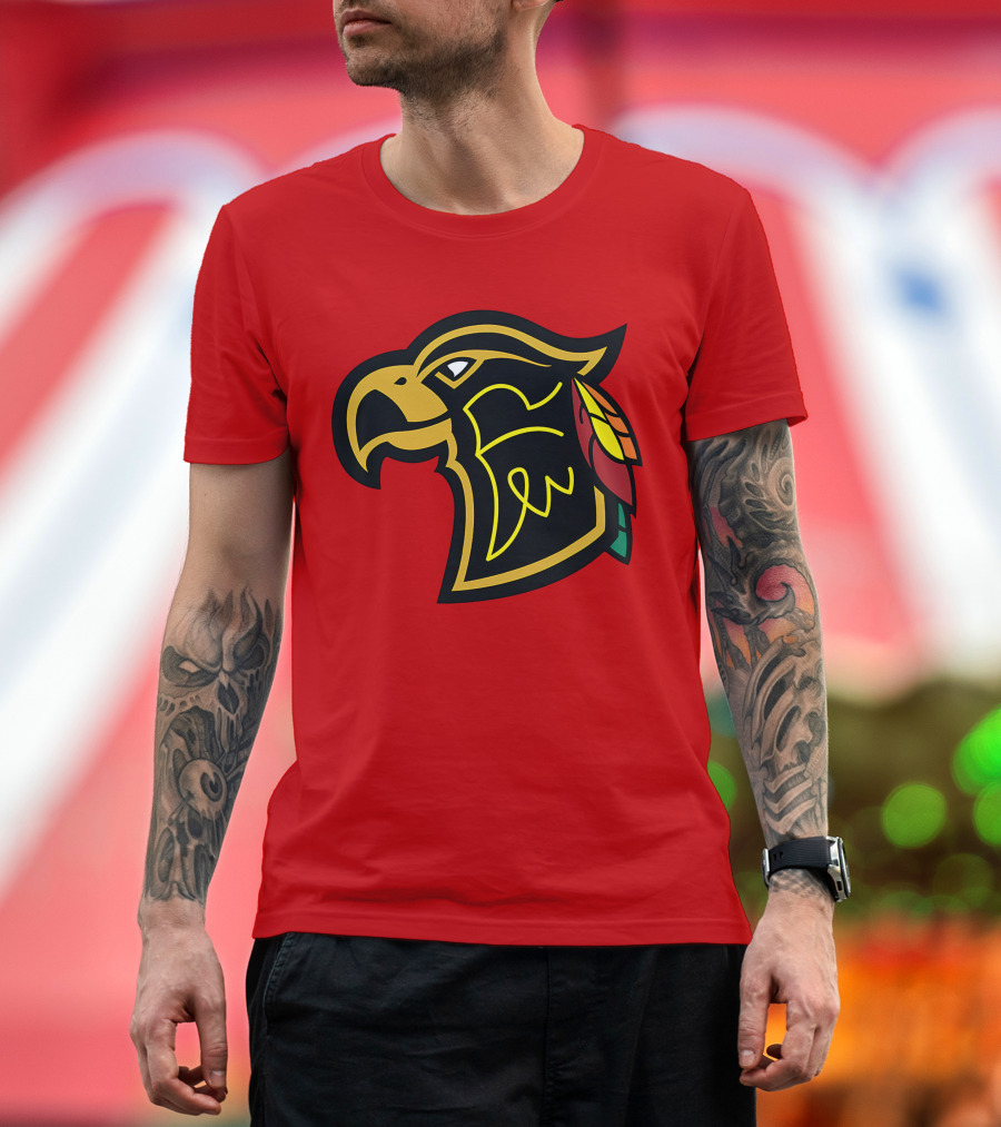 Chicago Blackhawks Native American Inspired Hawk Logo Retro T-Shirt