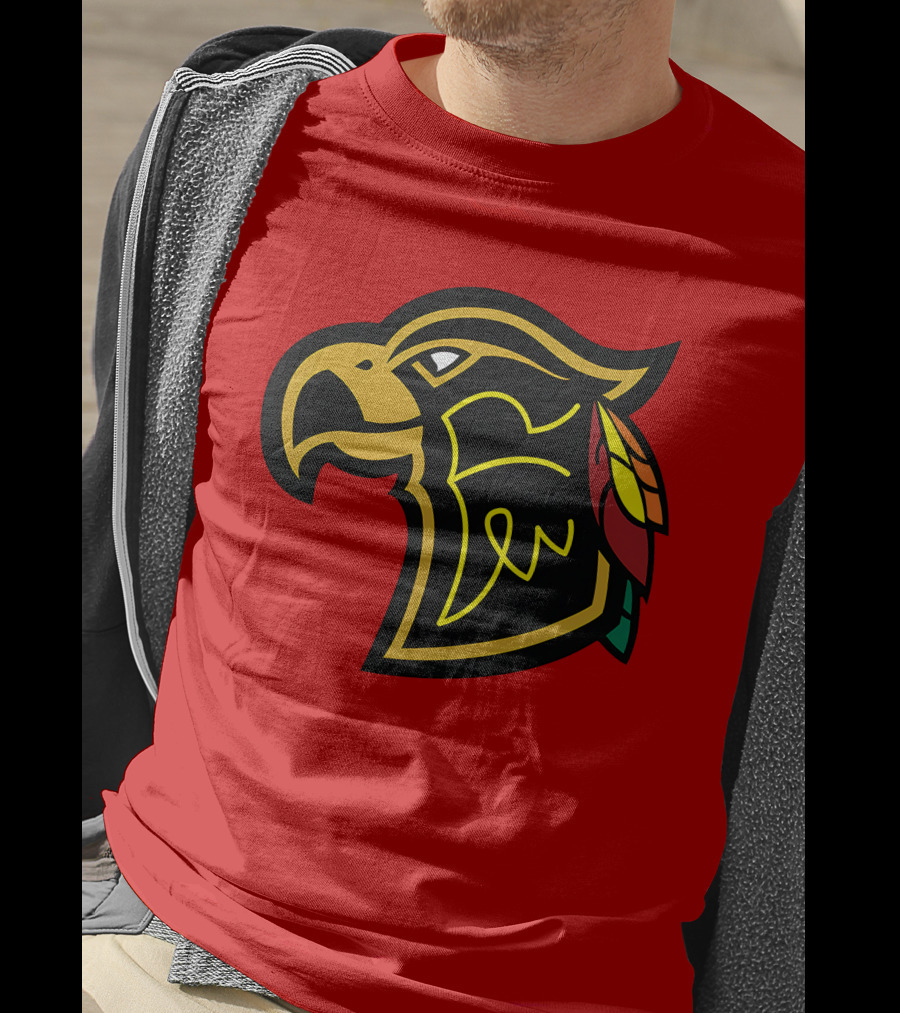 Chicago Blackhawks Native American Inspired Hawk Logo Retro T-Shirt