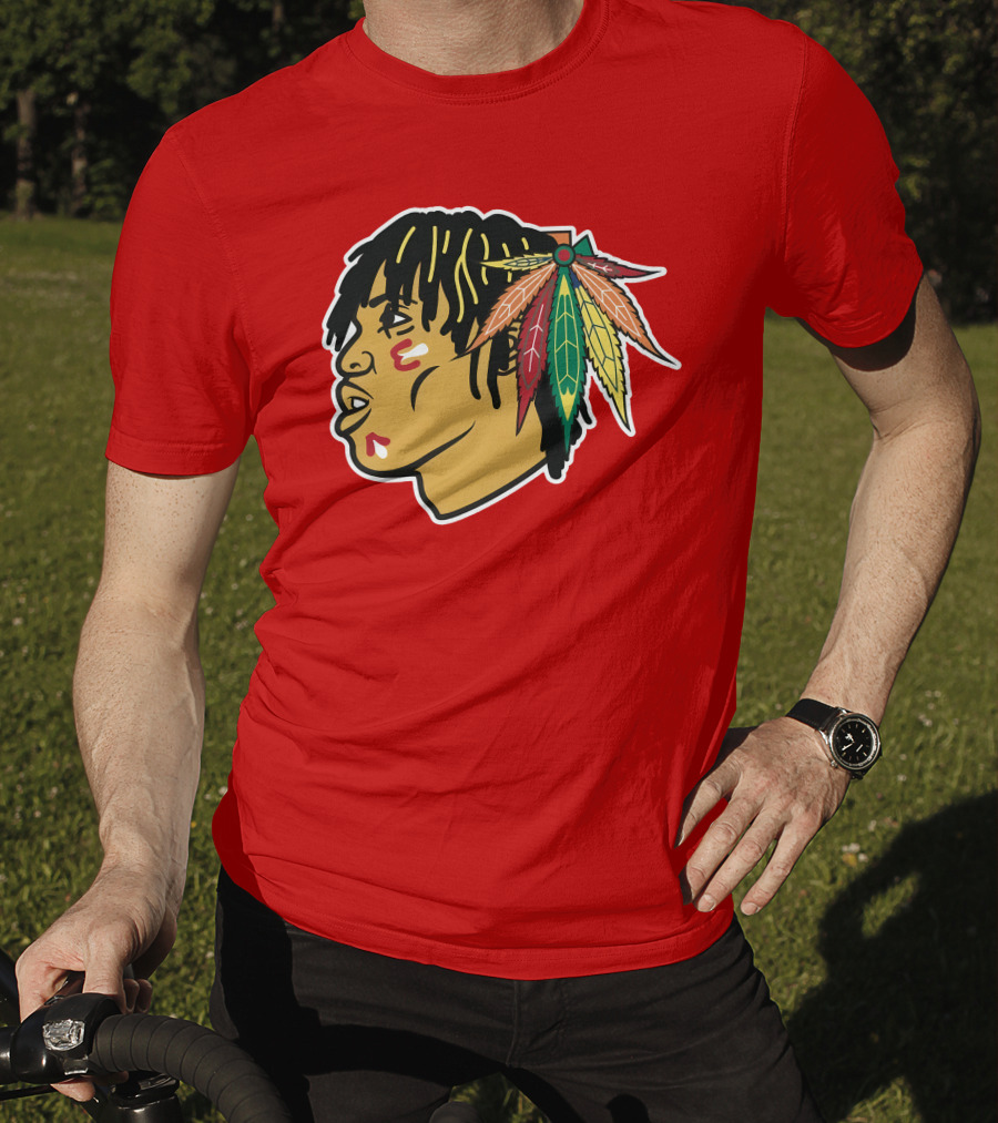 Chicago Blackhawks 21 Rap Logo Custom T-Shirt