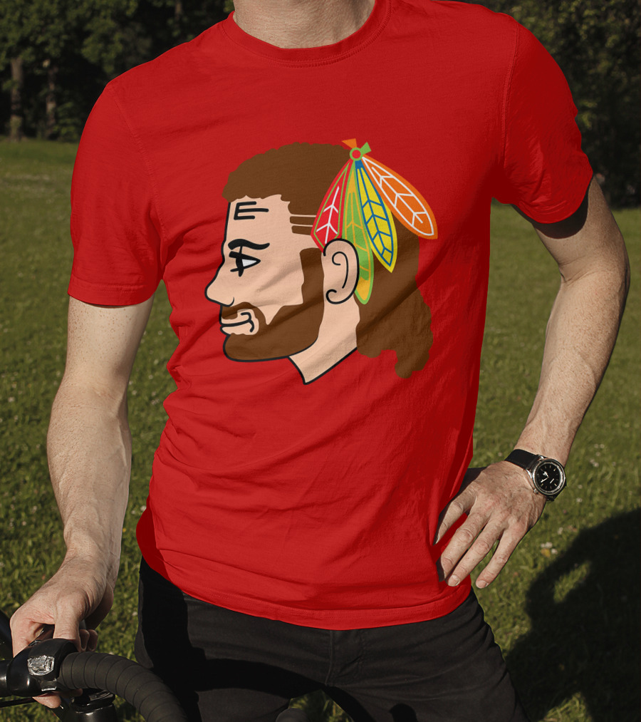 Chicago Blackhawks Tribute Red Feather Symbol T-Shirt