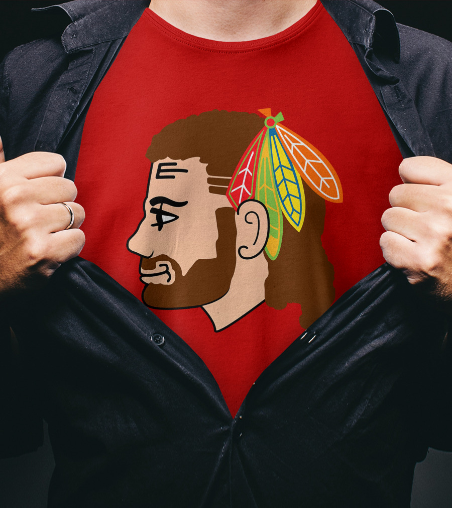 Chicago Blackhawks Tribute Red Feather Symbol T-Shirt
