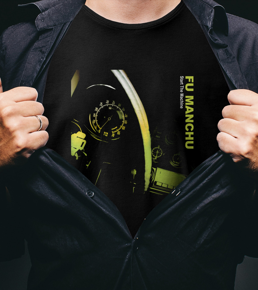 Fu Manchu Start The Machine Fmc-24B Speedometer Dashboard T-Shirt