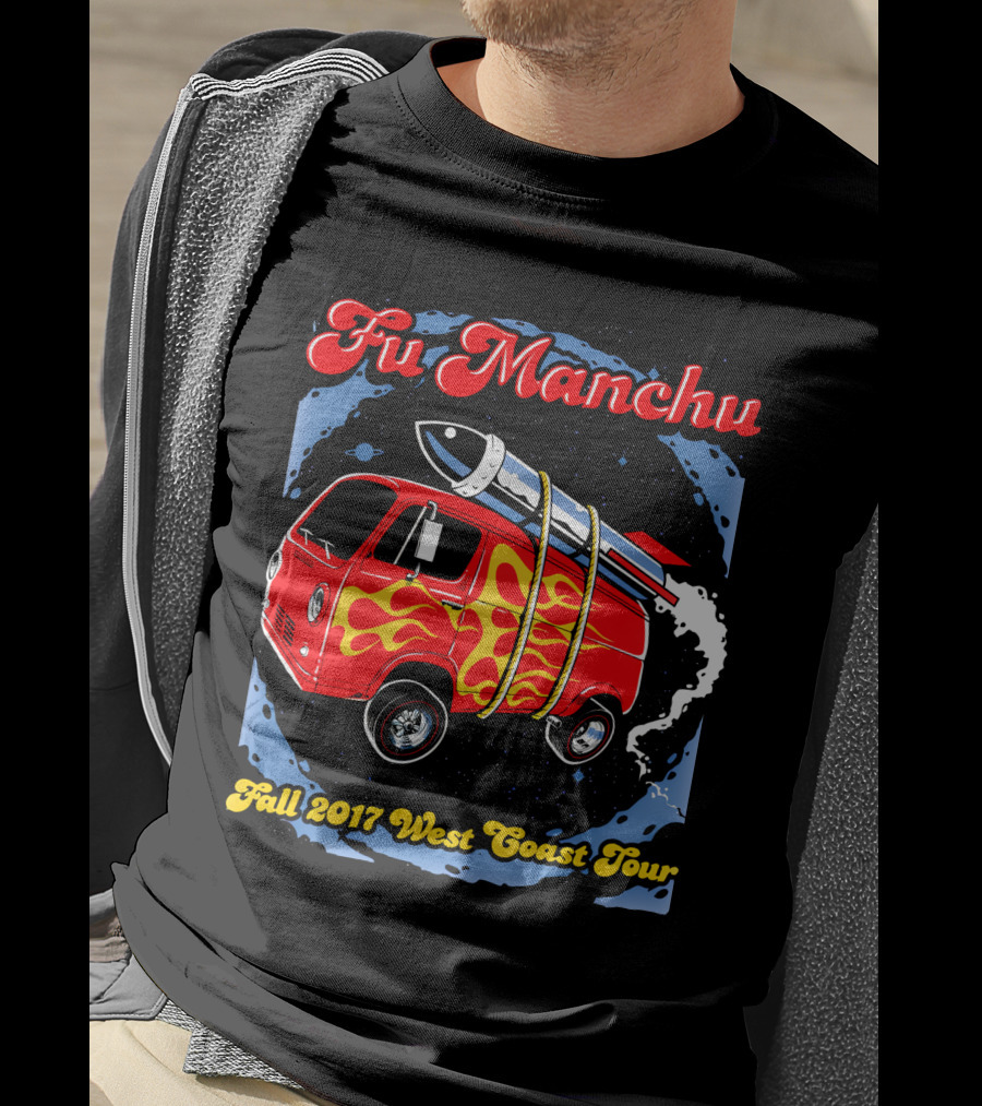 Fu Manchu Fall 2017 West Coast Tour Rocket Van T-Shirt