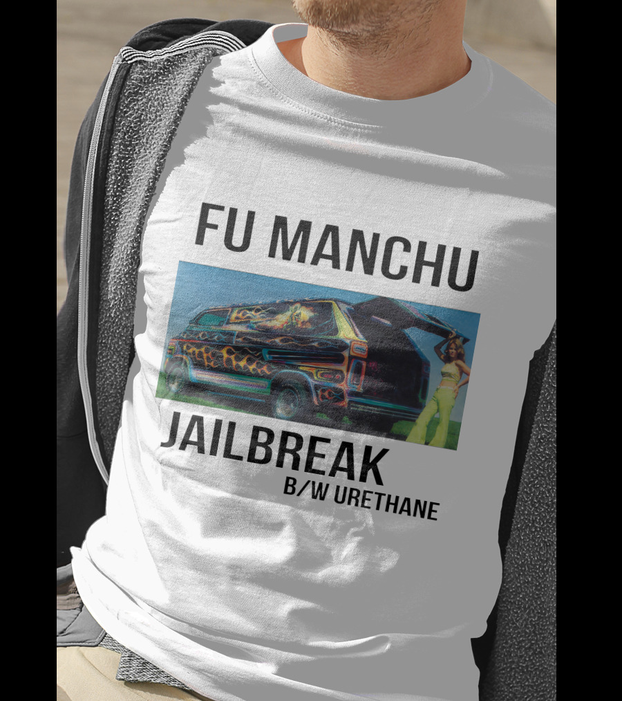 Fu Manchu Jailbreak B/W Urethane Van Art T-Shirt