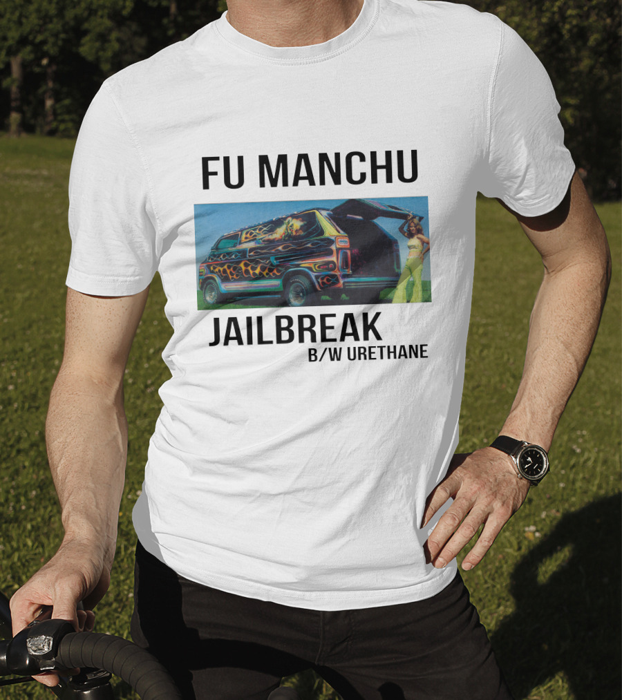 Fu Manchu Jailbreak B/W Urethane Van Art T-Shirt