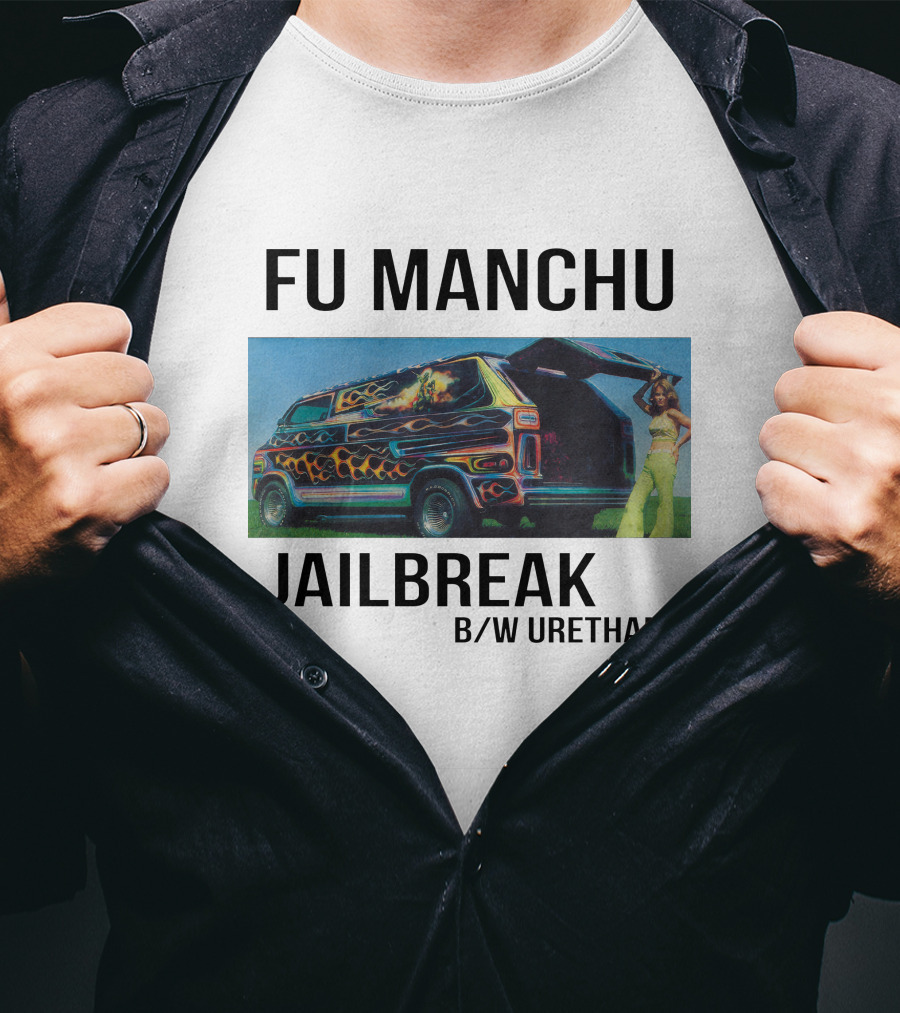 Fu Manchu Jailbreak B/W Urethane Van Art T-Shirt