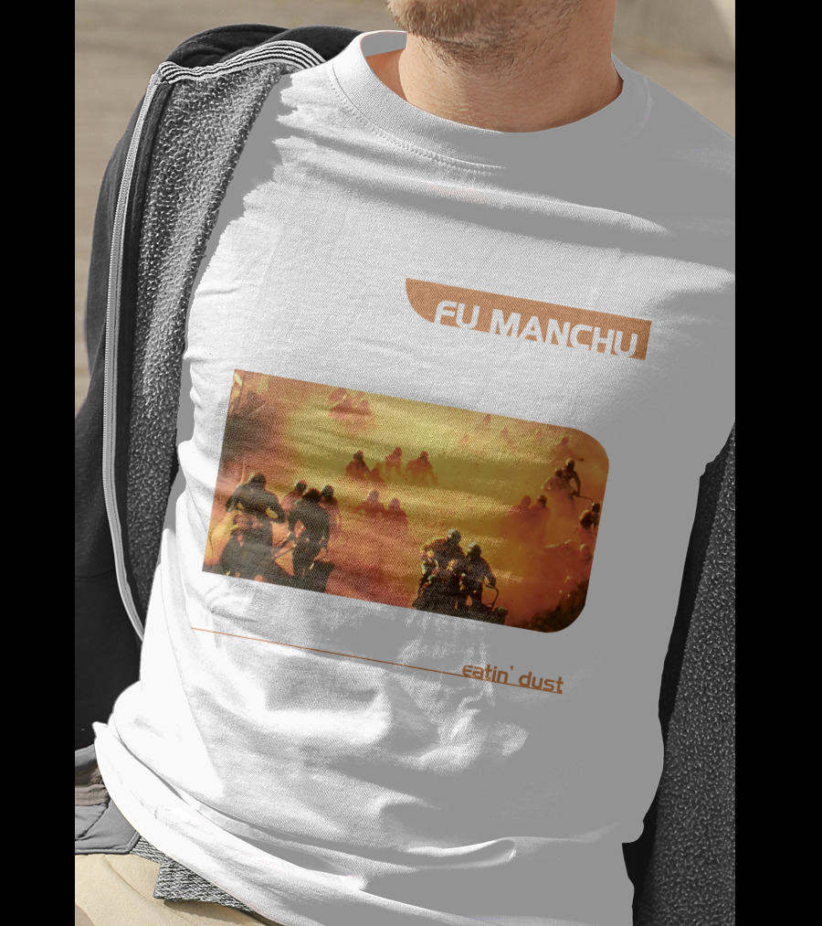 Fu Manchu Eatin' Dust Moto Riders In Desert Haze T-Shirt