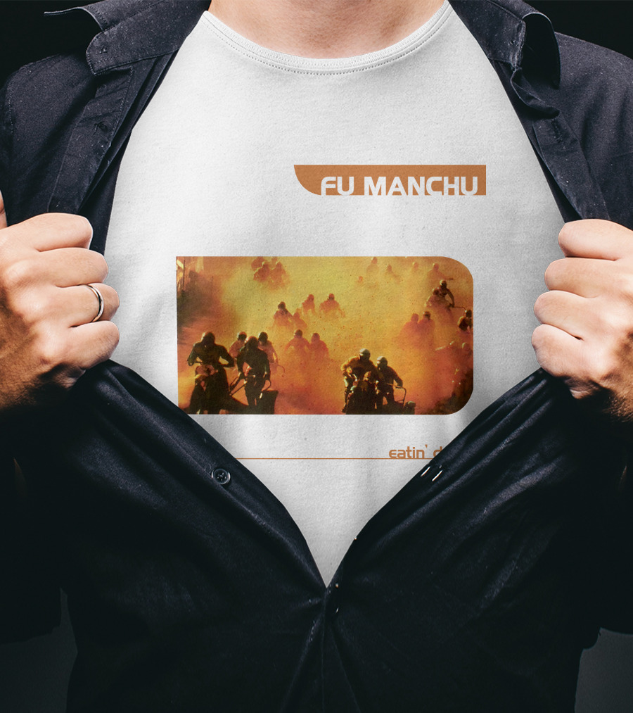 Fu Manchu Eatin' Dust Moto Riders In Desert Haze T-Shirt