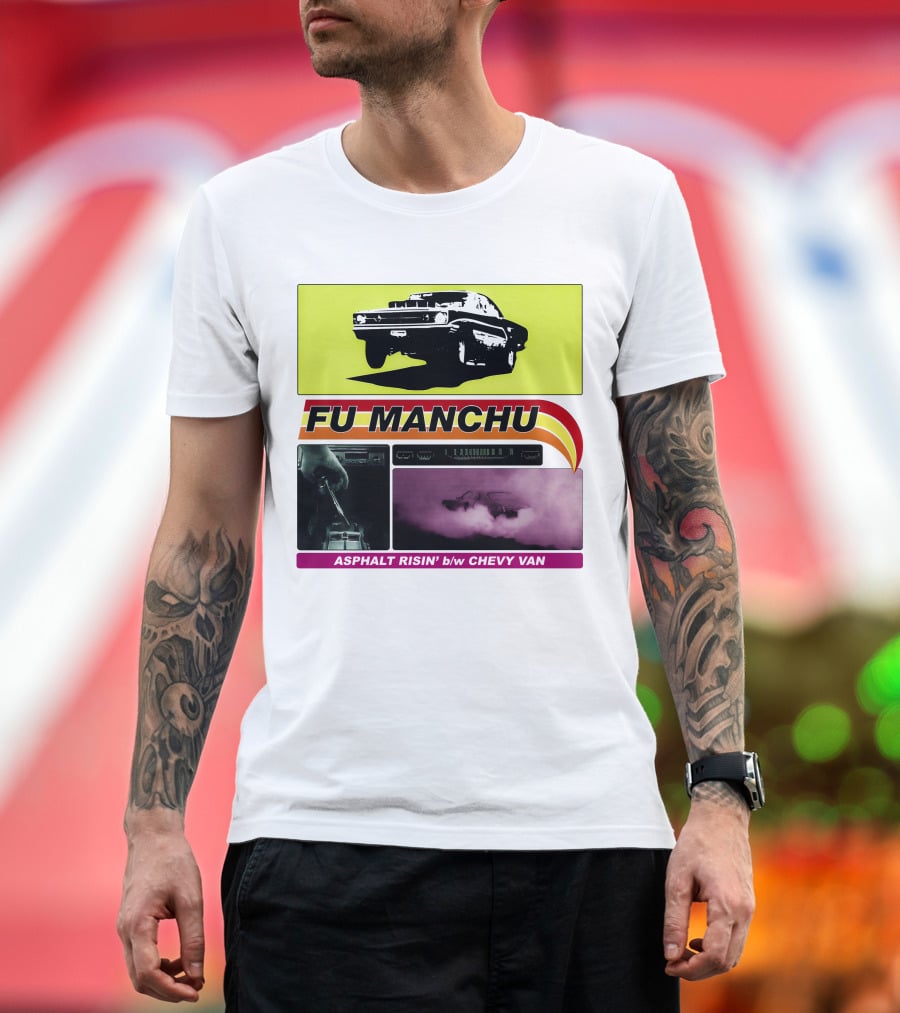 Fu Manchu Asphalt Risin' B/W Chevy Van T-Shirt