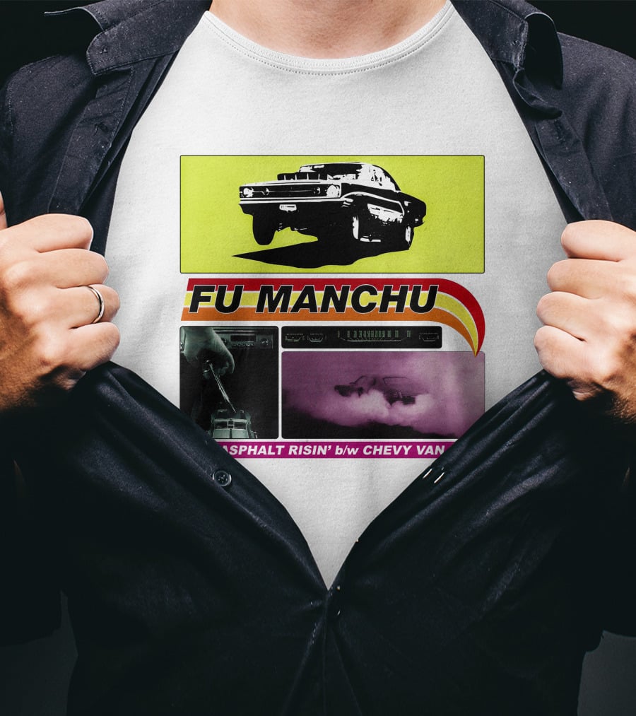 Fu Manchu Asphalt Risin' B/W Chevy Van T-Shirt
