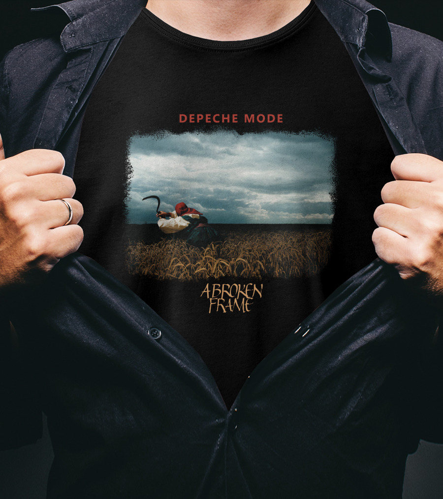Depeche Mode A Broken Frame Wheat Field Scythe Album Cover T-Shirt