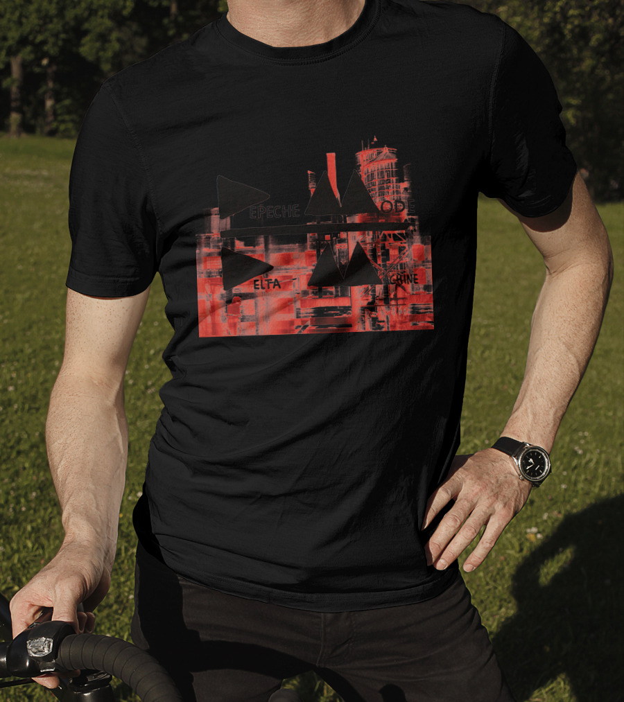 Depeche Mode Delta Machine Industrial Red Triangles T-Shirt
