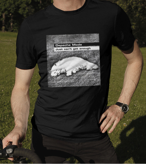 Depeche Mode Just Can't Get Enough Sleeping White Cat T-Shirt