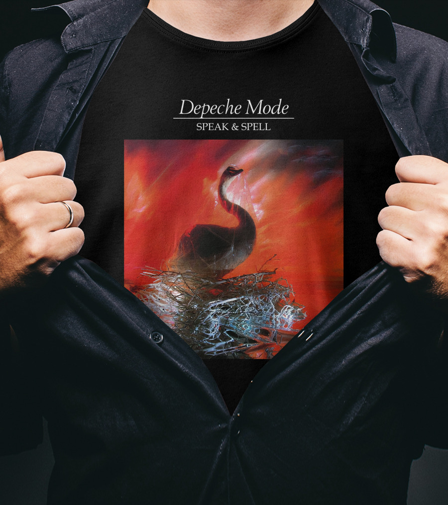 Depeche Mode Speak And Spell Swan Album Cover T-Shirt