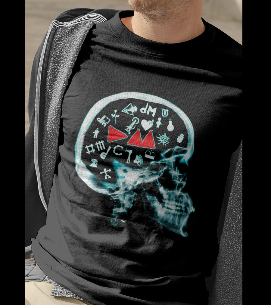 Depeche Mode Dm X-Ray Skull Symbols And Iconic Motif T-Shirt