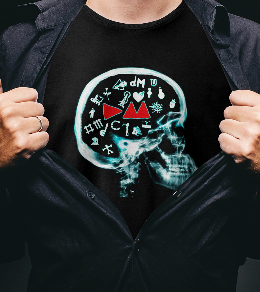 Depeche Mode Dm X-Ray Skull Symbols And Iconic Motif T-Shirt