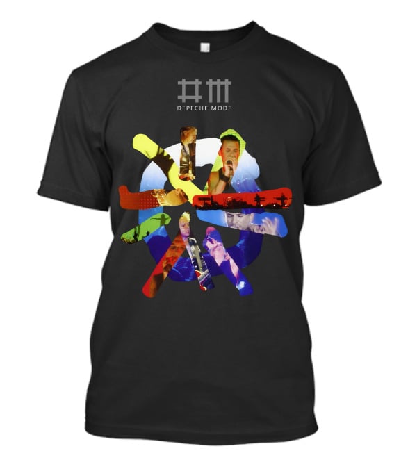 Depeche Mode Colorful Band Silhouette Collage T-Shirt