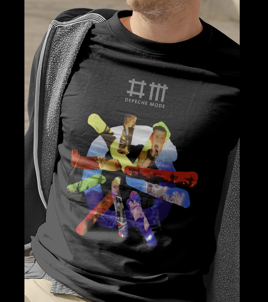 Depeche Mode Colorful Band Silhouette Collage T-Shirt