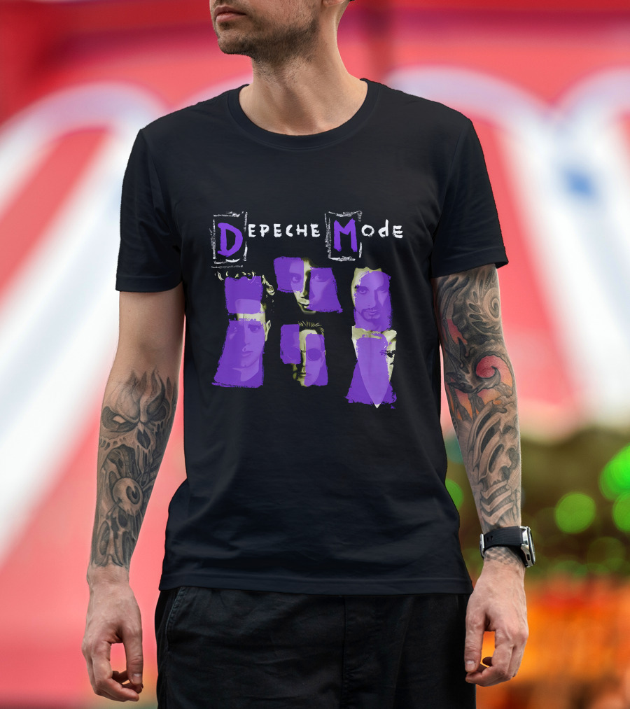 Depeche Mode Purple Faces Collage T-Shirt