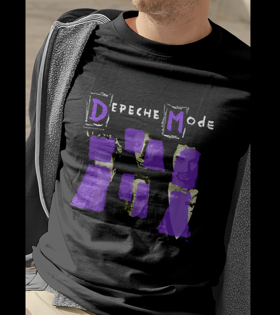 Depeche Mode Purple Faces Collage T-Shirt