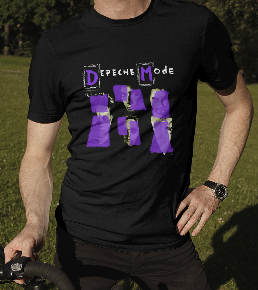 Depeche Mode Purple Faces Collage T-Shirt