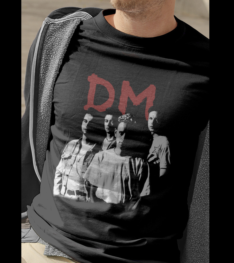 Dm Depeche Mode 11 Band Members Black And White T-Shirt