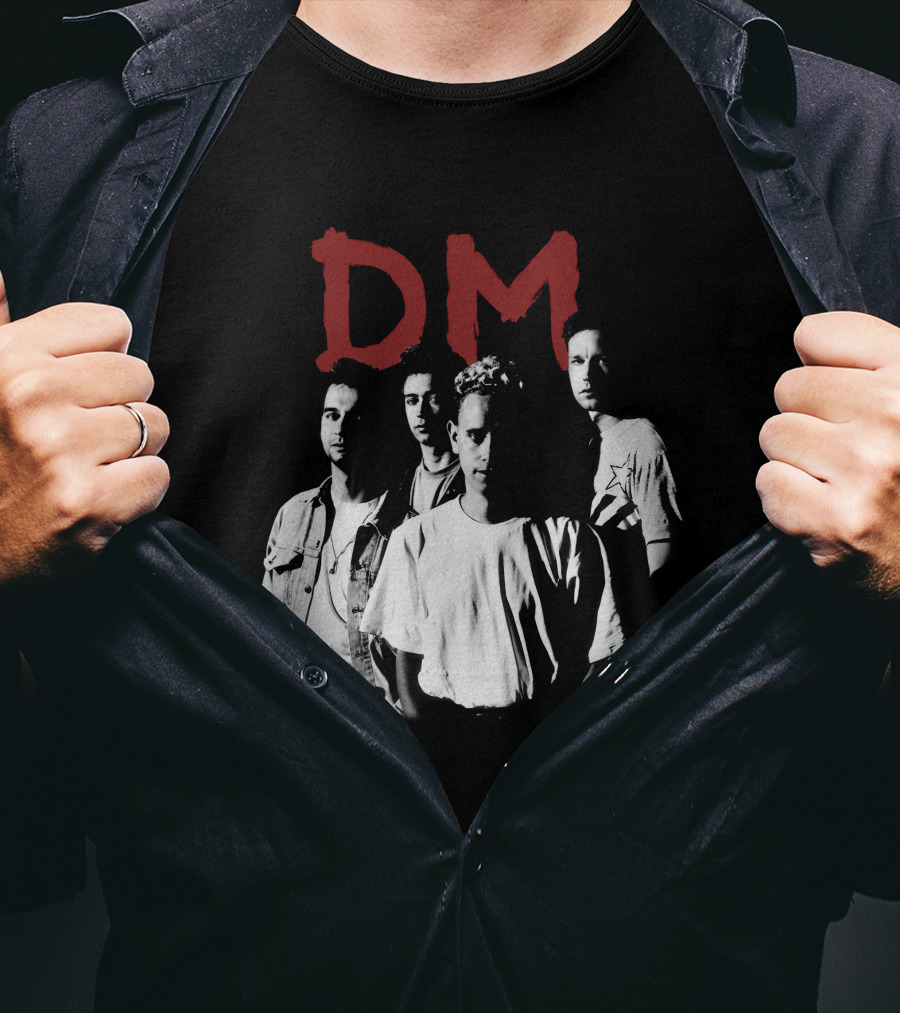 Dm Depeche Mode 11 Band Members Black And White T-Shirt