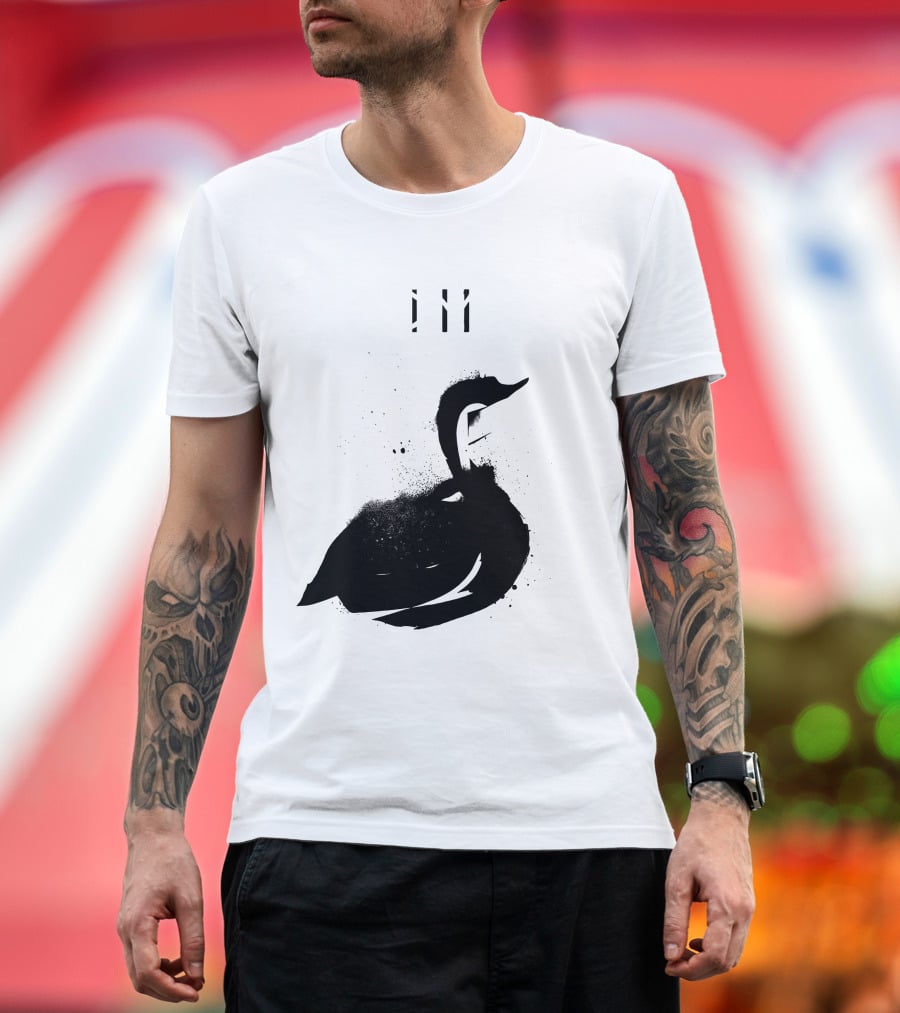 Depeche Mode 7 Abstract Black Swan Stencil Theme Vintage Style T-Shirt