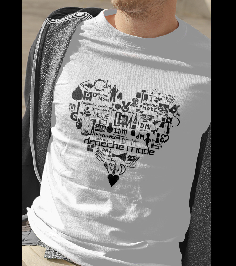Depeche Mode Heart Collage With Logos T-Shirt