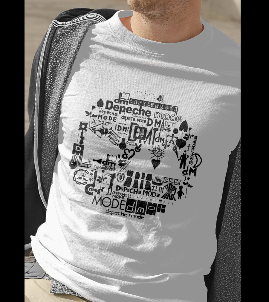 Depeche Mode Text And Icon Collage Featuring Dm Symbols T-Shirt