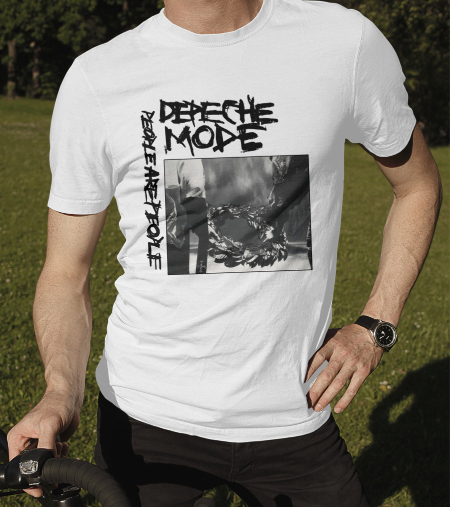 Depeche Mode People Are People Wreath Monochrome T-Shirt