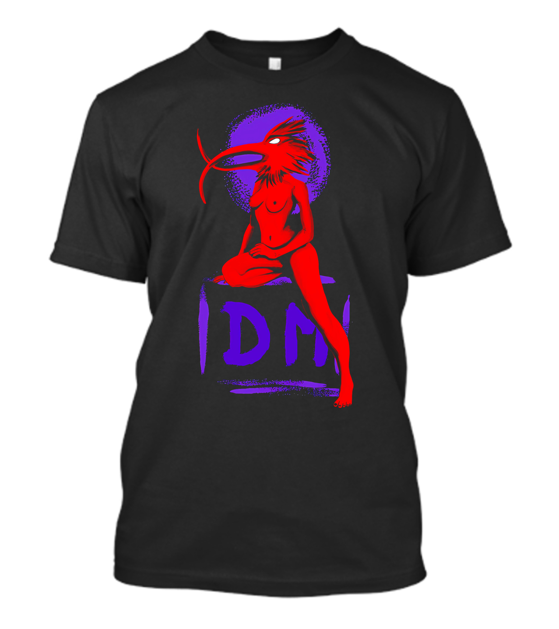 Dpm Idm Bird-Headed Woman Sitting Art T-Shirt