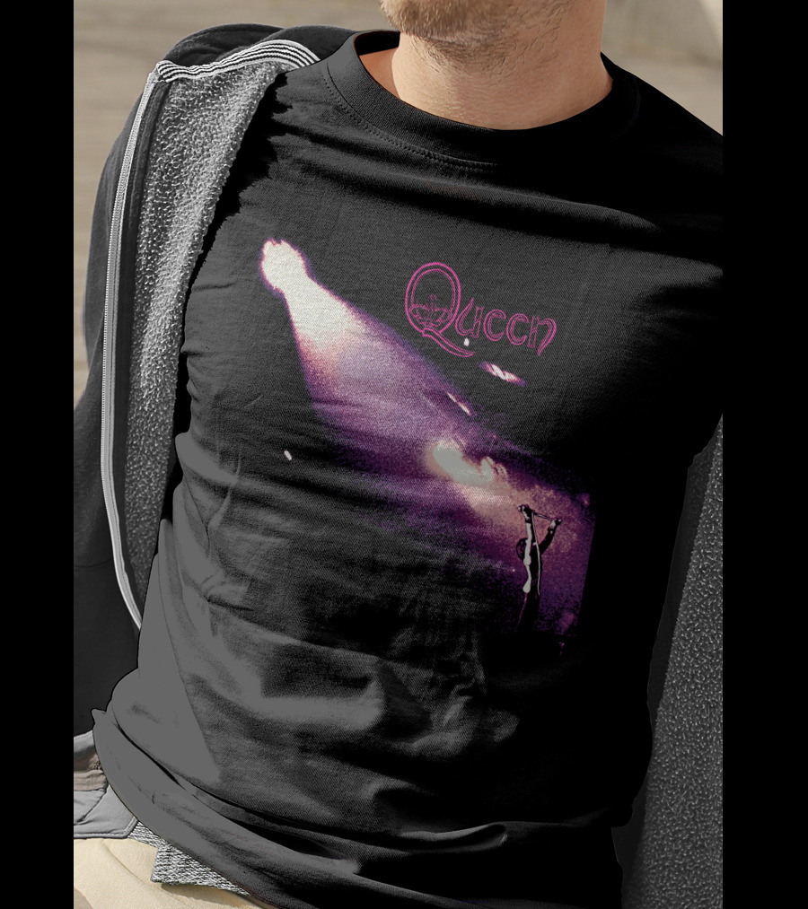 Queen Live Concert Stage Performance Spotlight Vibrant Night Scene T-Shirt