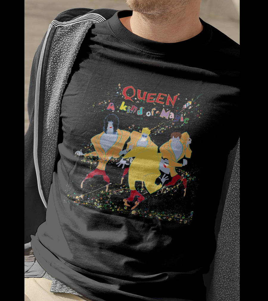 Queen A Kind Of Magic Album Art Characters T-Shirt