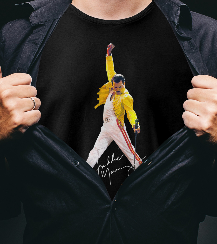 Freddie Mercury Iconic Pose Signature T-Shirt